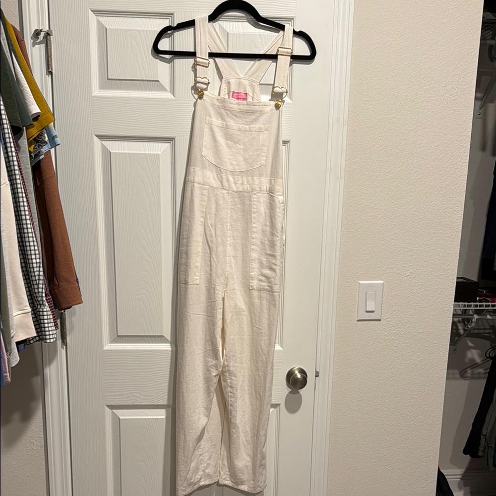 Stony Clover linen overalls